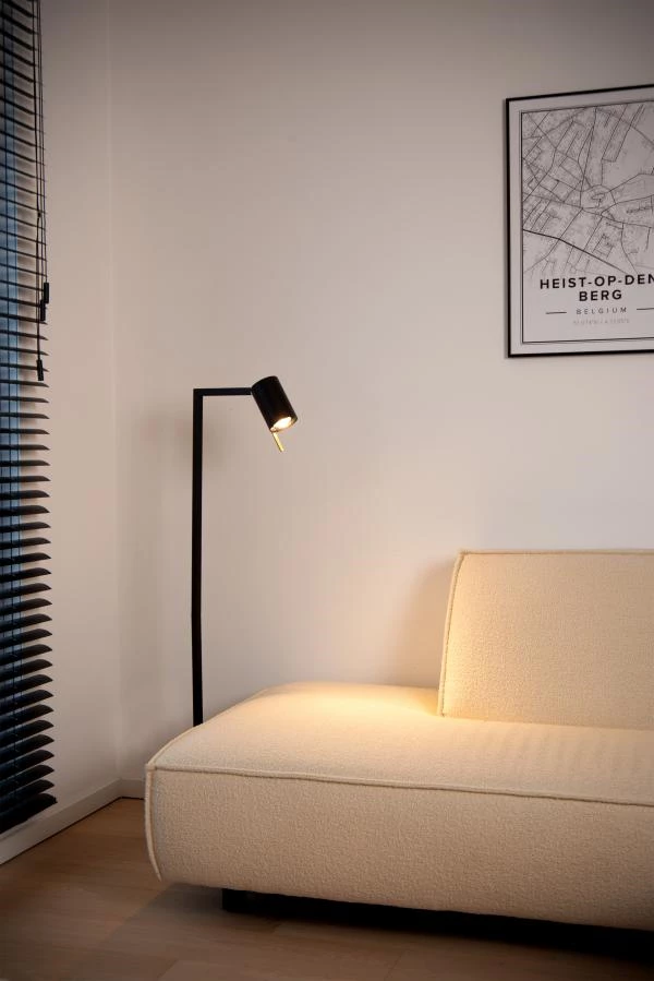 Lucide LESLEY - Floor reading lamp - 1xGU10 - Black - atmosphere 1